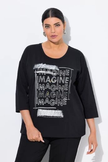 Plus size veliki brojevi Majica 3/4 rukava okruglog ovratnika za punije