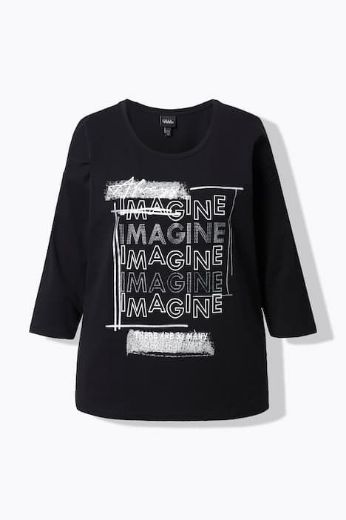 Plus size veliki brojevi Majica 3/4 rukava okruglog ovratnika za punije