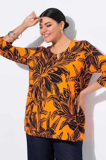 Plus size veliki brojevi Majica 3/4 rukava A kroja za punije