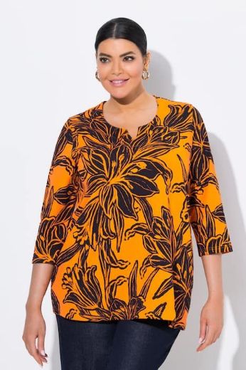 Plus size veliki brojevi Majica 3/4 rukava A kroja za punije