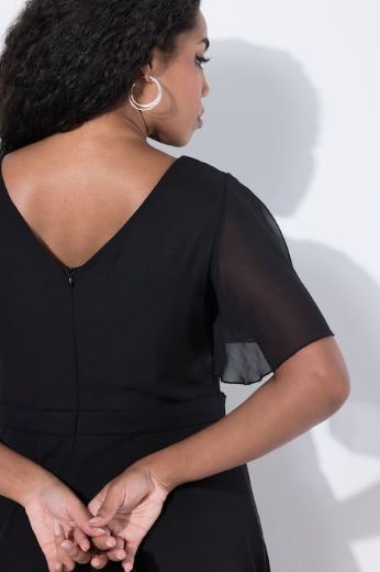 Plus size veliki brojevi Haljina midi kratkih rukava za punije