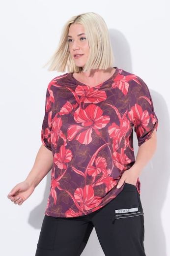 Plus size veliki brojevi Majica kratkih rukava V ovratnika za punije