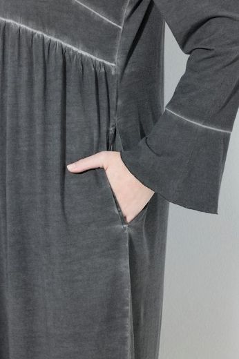 Plus size veliki brojevi Haljina midi V ovratnika za punije
