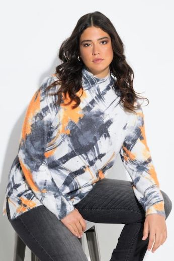 Plus size veliki brojevi Pulover dugih rukava povišenog ovratnika za punije