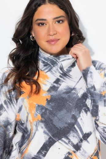 Plus size veliki brojevi Pulover dugih rukava povišenog ovratnika za punije