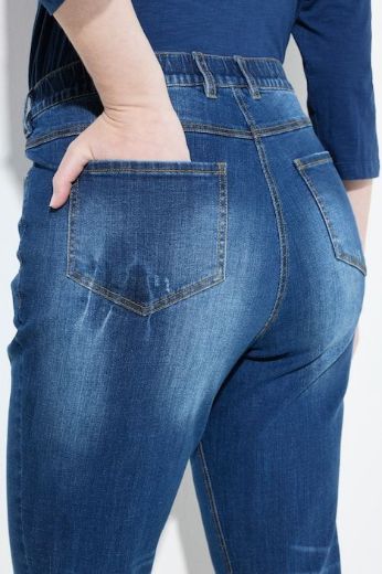 Plus size veliki brojevi Traperice povišenog struka za punije