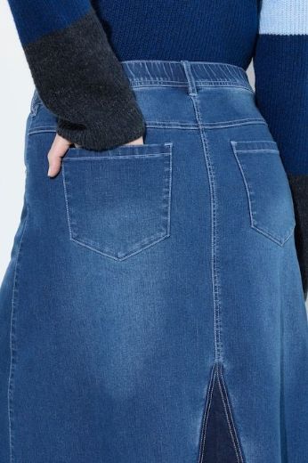 Plus size veliki brojevi Suknja od trapera za punije