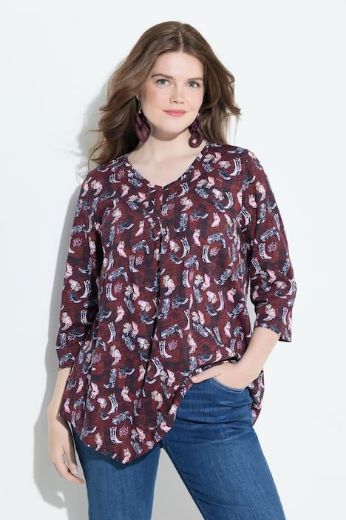 Plus size veliki brojevi Majica 3/4 rukava A kroja za punije