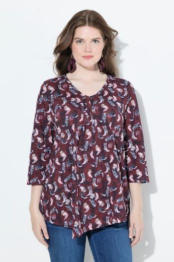 Plus size veliki brojevi Majica 3/4 rukava A kroja za punije