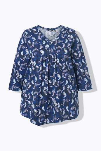 Plus size veliki brojevi Majica 3/4 rukava A kroja za punije