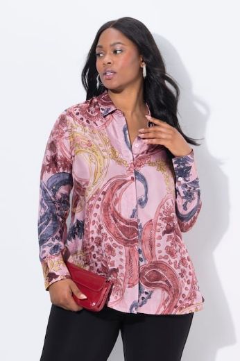 Plus size veliki brojevi Bluza dugih rukava cvjetnog uzorka za punije
