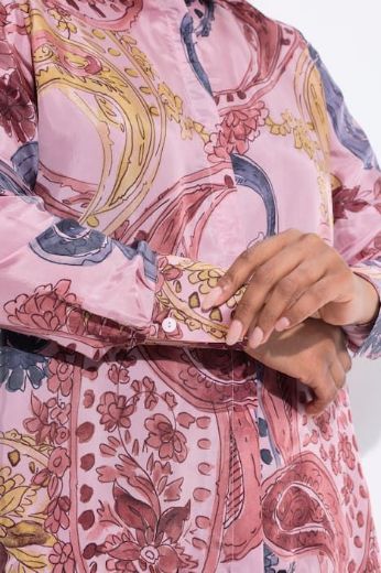 Plus size veliki brojevi Bluza dugih rukava cvjetnog uzorka za punije