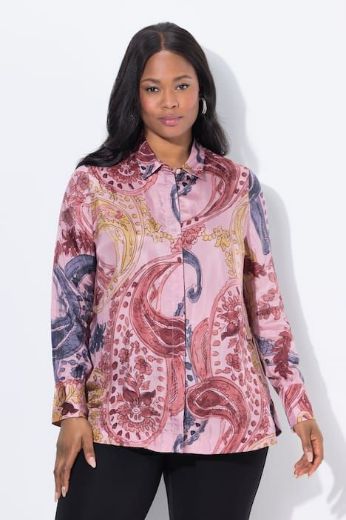 Plus size veliki brojevi Bluza dugih rukava cvjetnog uzorka za punije