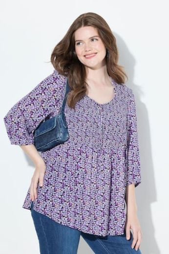 Plus size veliki brojevi Bluza 3/4 rukava A kroja za punije