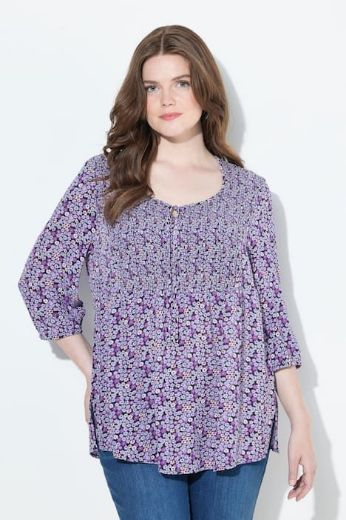 Plus size veliki brojevi Bluza 3/4 rukava A kroja za punije