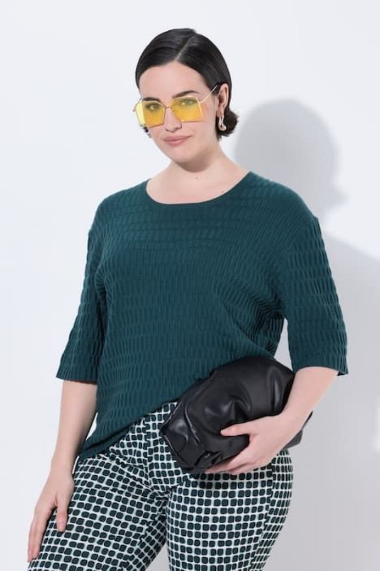 Plus size veliki brojevi Pulover polu rukava za punije