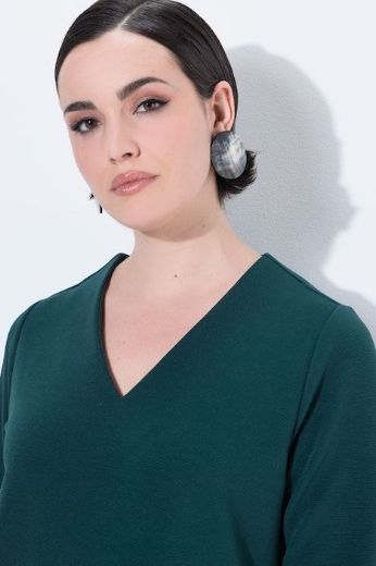 Plus size veliki brojevi Haljina 3/4 rukava V ovratnika za punije