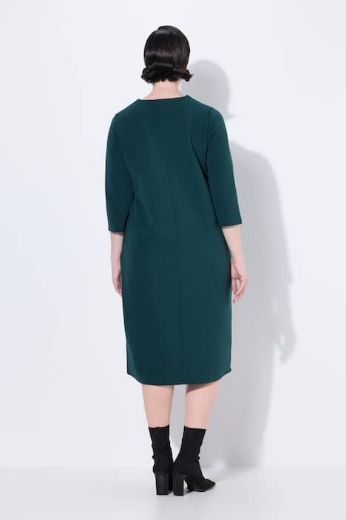 Plus size veliki brojevi Haljina 3/4 rukava V ovratnika za punije