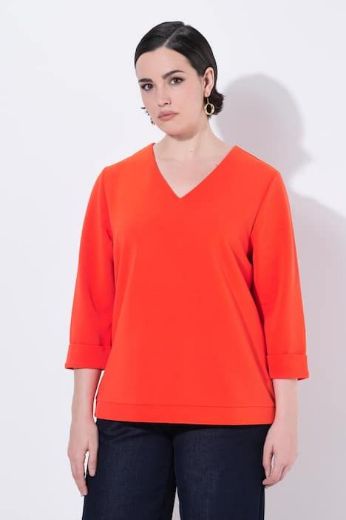 Plus size veliki brojevi Majica 3/4 rukava V ovratnika za punije