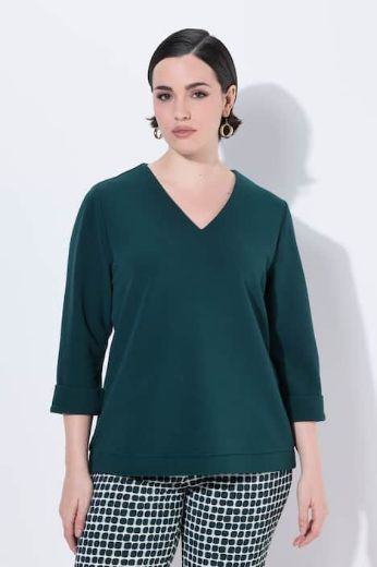 Plus size veliki brojevi Majica 3/4 rukava V ovratnika za punije