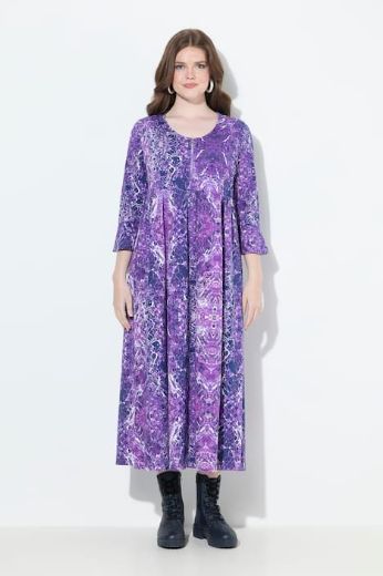 Plus size veliki brojevi Haljina midi 3/4 rukava za punije