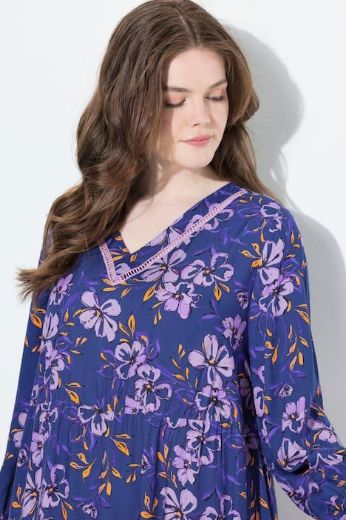 Plus size veliki brojevi Haljina midi dugih rukava za punije