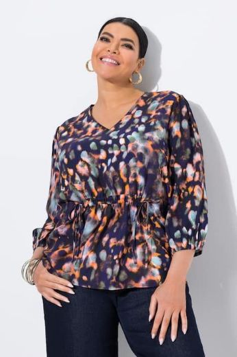 Plus size veliki brojevi Bluza 3/4 rukava V ovratnika za punije