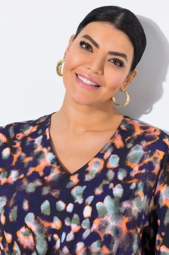 Plus size veliki brojevi Bluza 3/4 rukava V ovratnika za punije