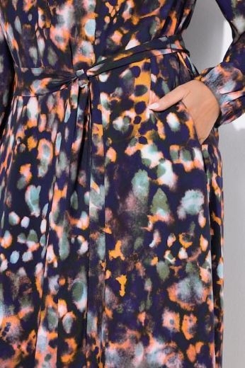 Plus size veliki brojevi Haljina midi dugih rukava za punije