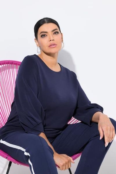Veliki brojevi Majica 3/4 rukava okruglog ovratnika moda za punije