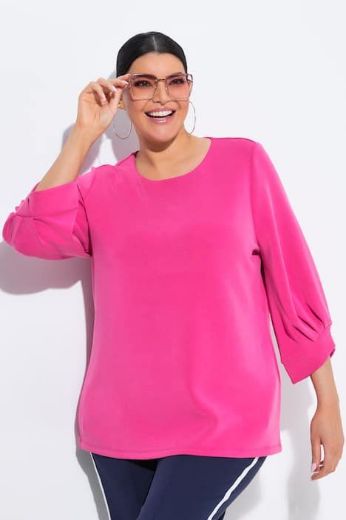 Plus size veliki brojevi Majica 3/4 rukava okruglog ovratnika za punije
