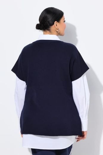Plus size veliki brojevi Pulover kratkih rukava šireg kroja za punije