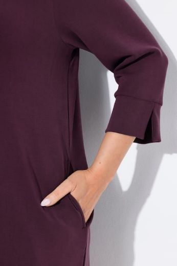 Plus size veliki brojevi Haljina 3/4 rukava V ovratnika za punije
