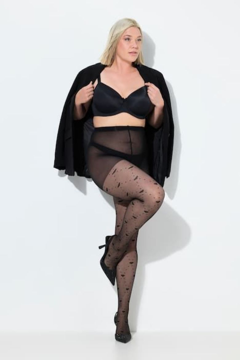 Plus size veliki brojevi Najlonke s motivom srca za punije