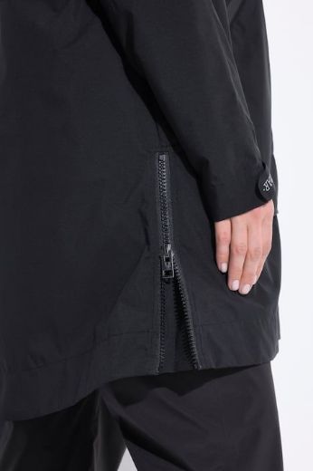 Plus size veliki brojevi Jakna dužeg A kroja s kapuljačom za punije