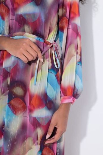 Plus size veliki brojevi Haljina maxi dugih rukava za punije