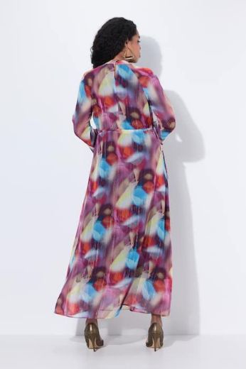 Plus size veliki brojevi Haljina maxi dugih rukava za punije