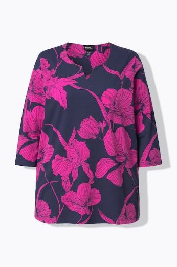 Plus size veliki brojevi Majica cvjetnog printa za punije