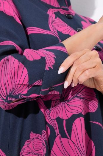 Plus size veliki brojevi Tunika s 3/4 rukavima cvjetnog printa za punije