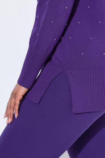 Plus size veliki brojevi Pulover dugih rukava povišenog ovratnika za punije
