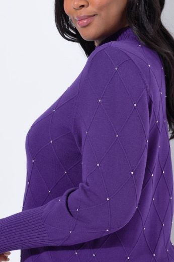 Plus size veliki brojevi Pulover dugih rukava povišenog ovratnika za punije