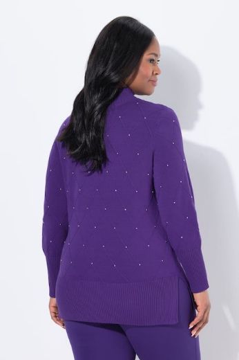 Plus size veliki brojevi Pulover dugih rukava povišenog ovratnika za punije