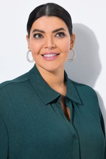 Plus size veliki brojevi Bluza polu rukava na kopčanje za punije