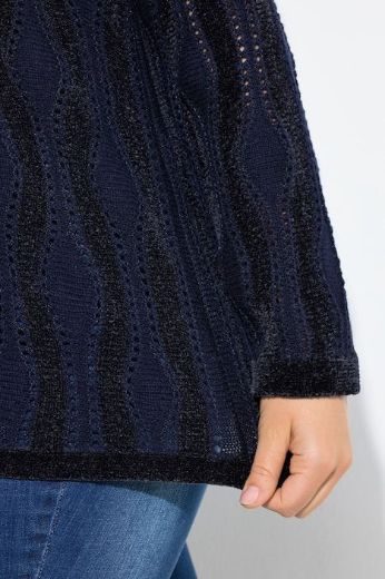 Plus size veliki brojevi Pulover dugih rukava V ovratnika za punije