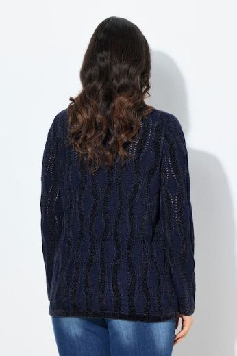 Plus size veliki brojevi Pulover dugih rukava V ovratnika za punije