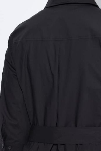 Plus size veliki brojevi Haljina 3/4 rukava na kopčanje s pojasom za vezanje za punije