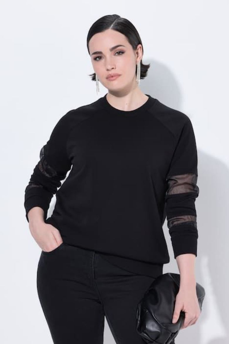 Plus size veliki brojevi Majica dugih rukava okruglog ovratnika za punije