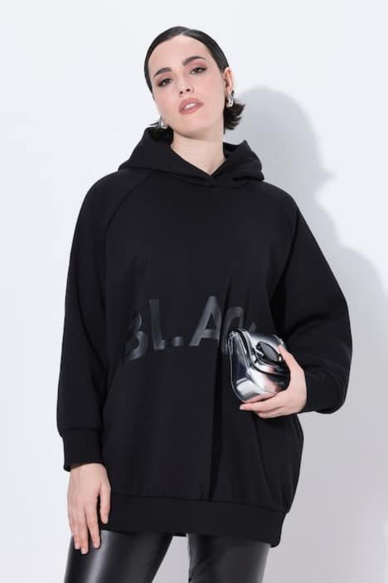 Plus size veliki brojevi Majica dugih rukava s kapuljačom šireg kroja za punije