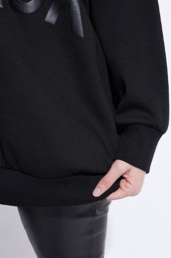 Plus size veliki brojevi Majica dugih rukava s kapuljačom šireg kroja za punije