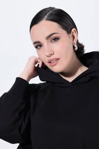 Plus size veliki brojevi Majica dugih rukava s kapuljačom šireg kroja za punije